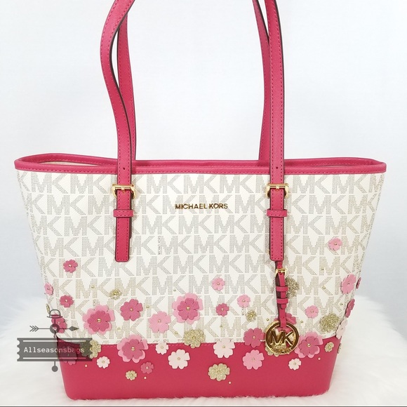 Michael Kors floral Jet set Carryall medium tote - Picture 6 of 8